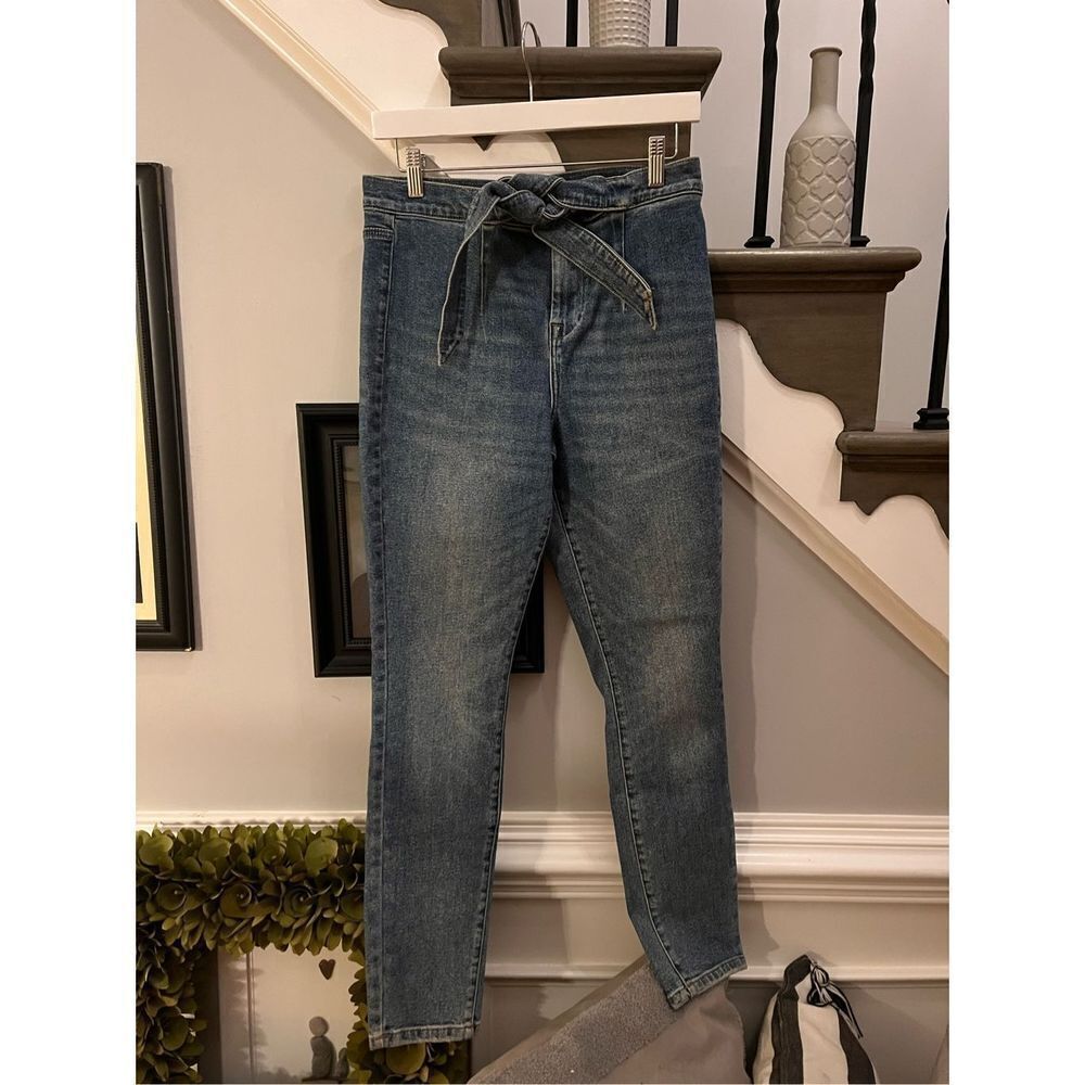 BLANKNYC The Great Jones High-Rise Skinny Retro Style Tie Front Jeans sz 28 EUC